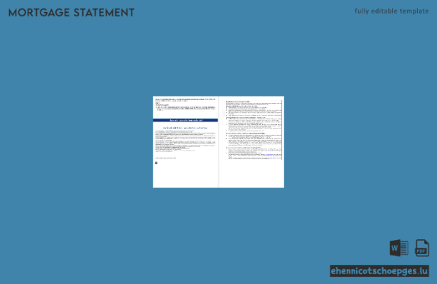 Schweizer Dukascopy-Bankhypothekendarlehensabrechnung in Word- und PDF-Format, 8 Seiten, Beispielansicht 7-8